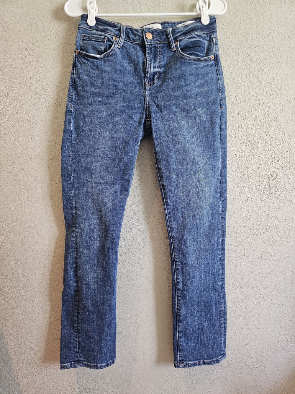 Dear John Blaire Straight Jeans Womens 26 Medium Wash Stretch Denim Mid Rise